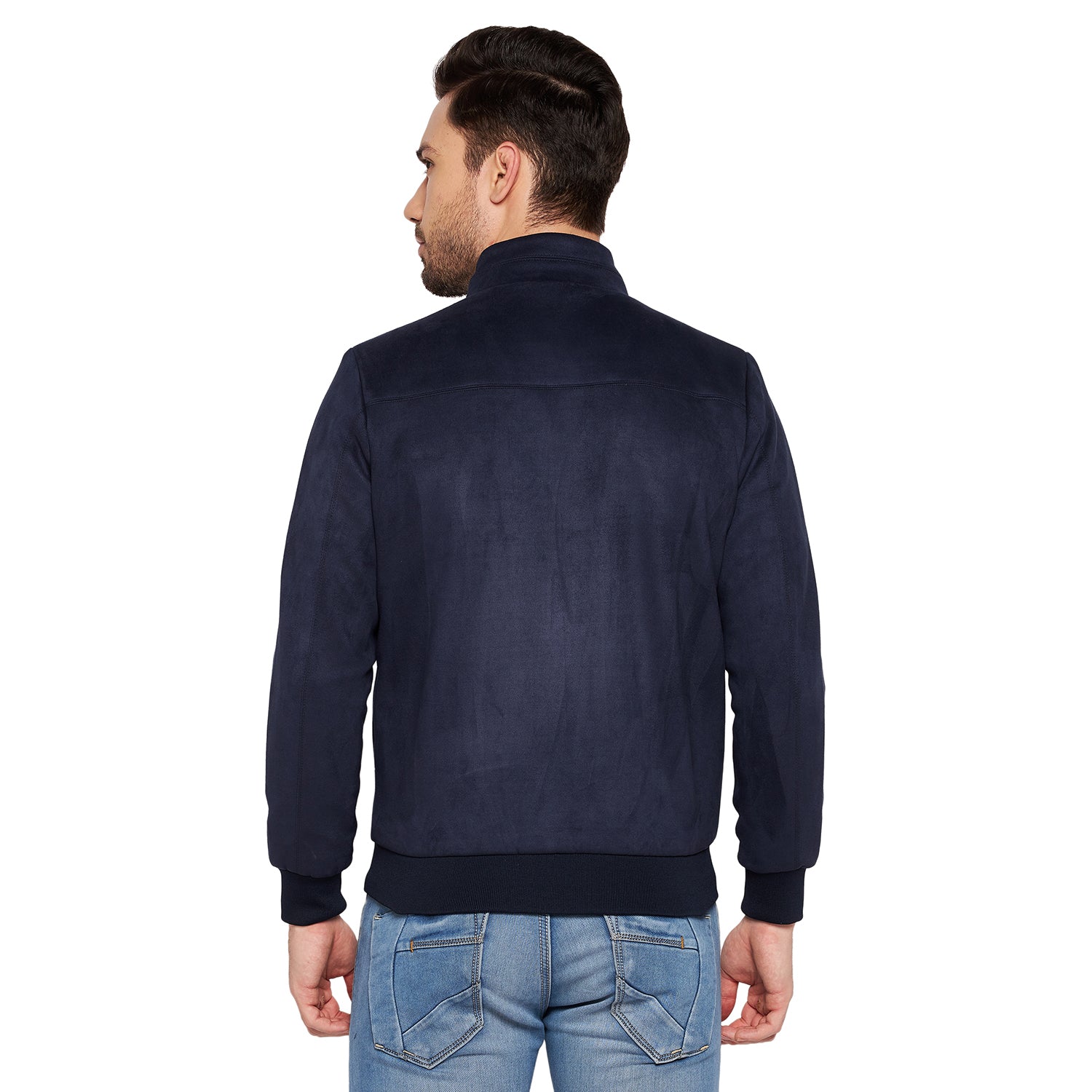 Men's Regular Fit Bomber Jacket For Winter Wear