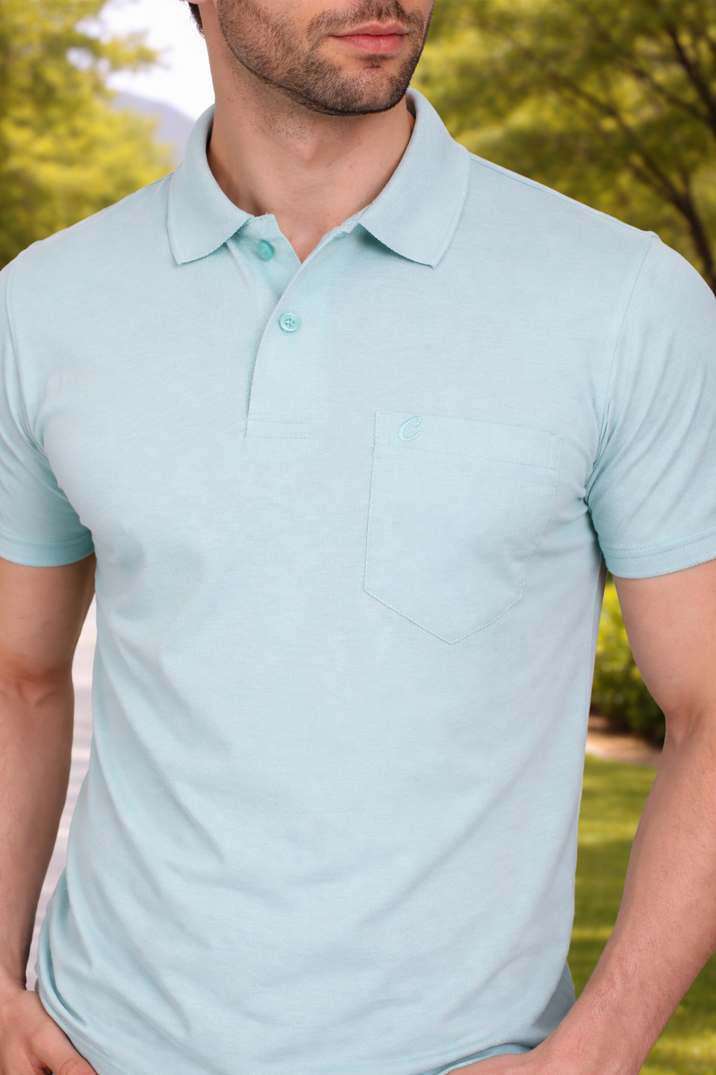 Camey Men’s Plain Cotton Polo T-Shirt | Half Sleeve Collar T-Shirt with Pocket | Stylish Casual Wear for Men