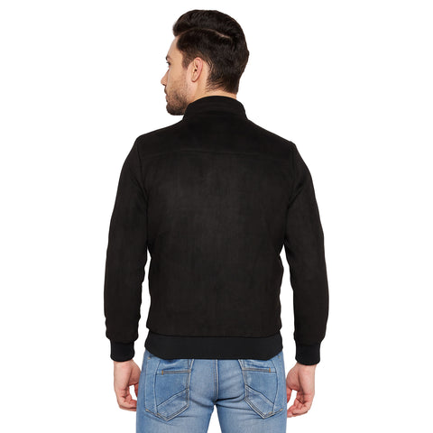 Men's Regular Fit Bomber Jacket For Winter Wear