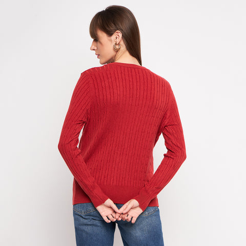 Women Woolen winter full sleeve Round Neck top|Sweater