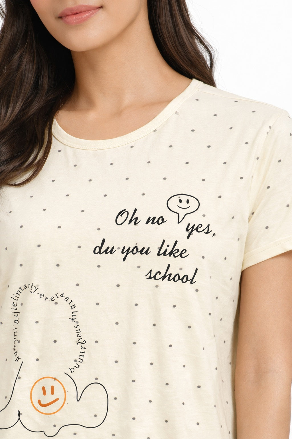 Women's short Nighty, Nightgown, Printed Pattern, Short Sleeve Sleep Dress