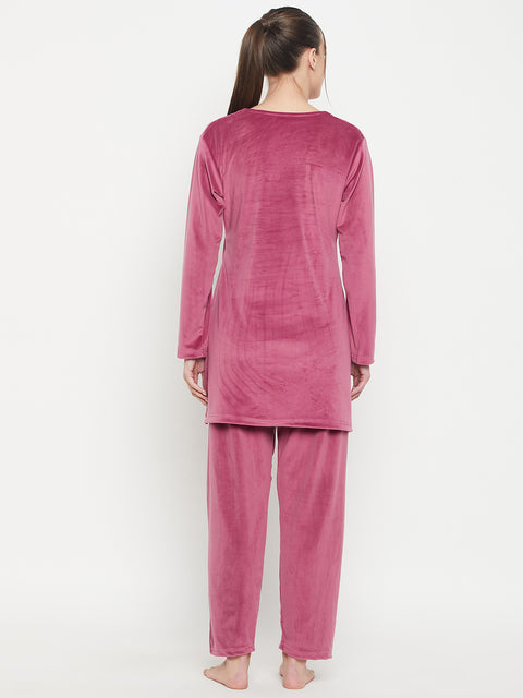Women Woolen|Winter Velvet Kurti & Pajama Set|kashmiri design kurti set