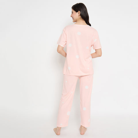 Women's Sleepwear Set, Cotton Pyjama with Short Sleeve T-Shirt,Loungewear