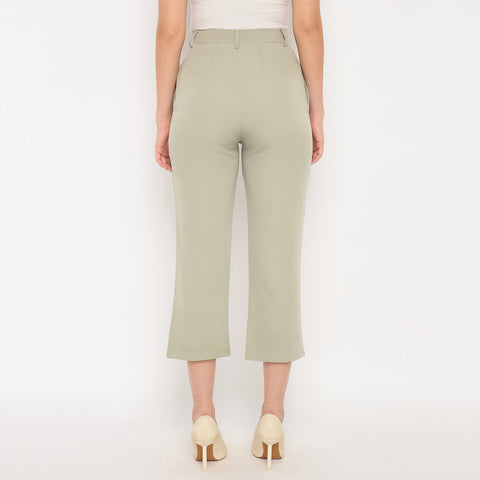 Women's Cropped Trousers, Light Green