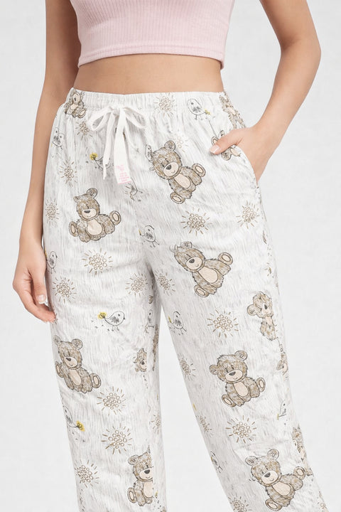 Camey Women's Printed Pyjama Pants, Floral Pattern, Sleepwear