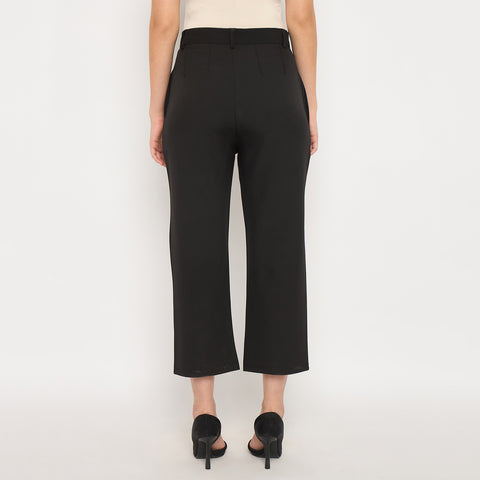 Women's Cropped Trousers, Black