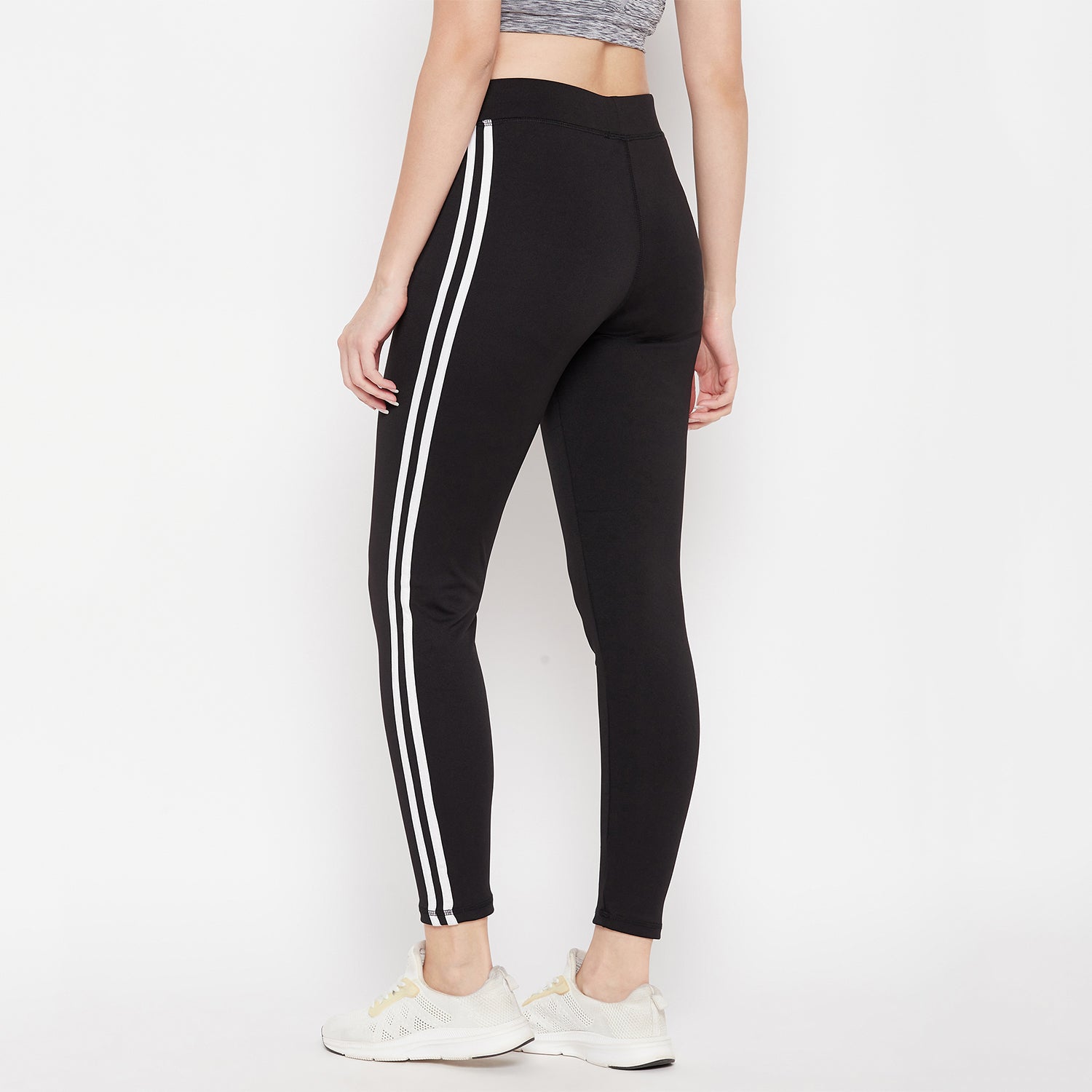 Women Solid Side Stripe Jegging with 2 side pockets