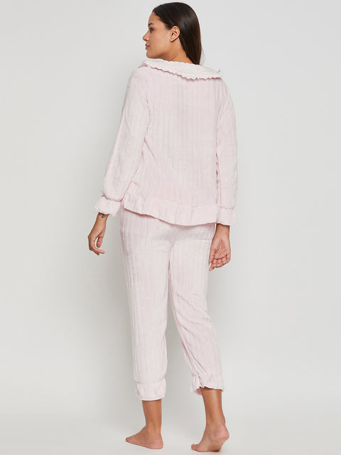 Women Printed Winter Full Sleeve Top and Pajama Pants