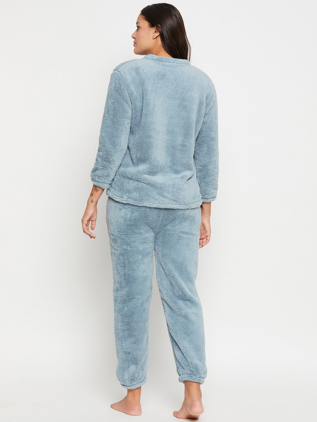 Women Printed Winter Full Sleeve Top and Pajama Pants