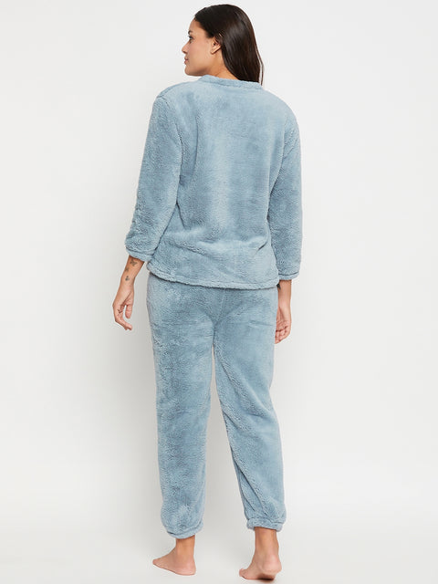 Women Printed Winter Full Sleeve Top and Pajama Pants