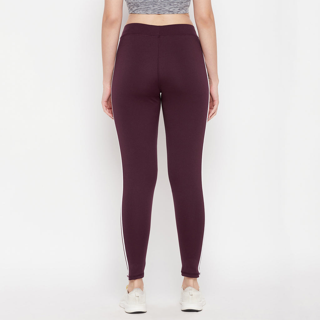 Women Solid Side Stripe Jegging with 2 side pockets