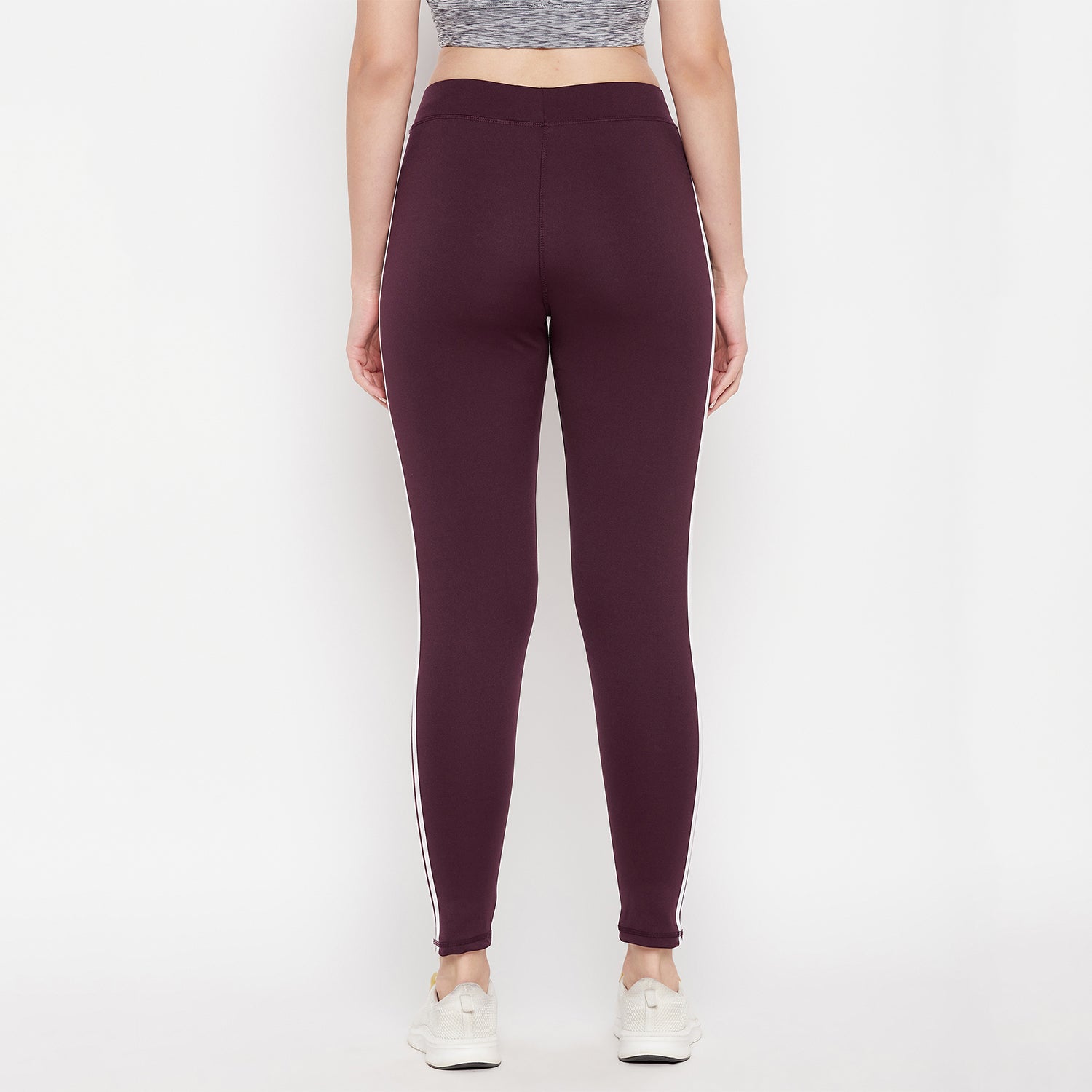 Women Solid Side Stripe Jegging with 2 side pockets