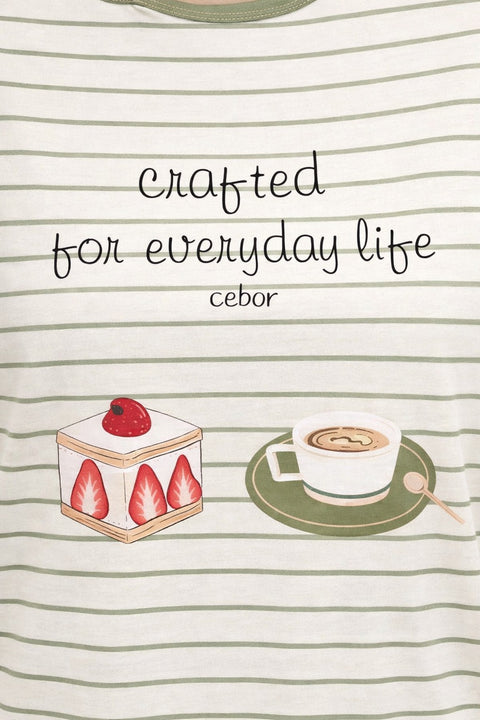 Women's short Nighty, Nightgown, Printed Pattern, Short Sleeve Sleep Dress