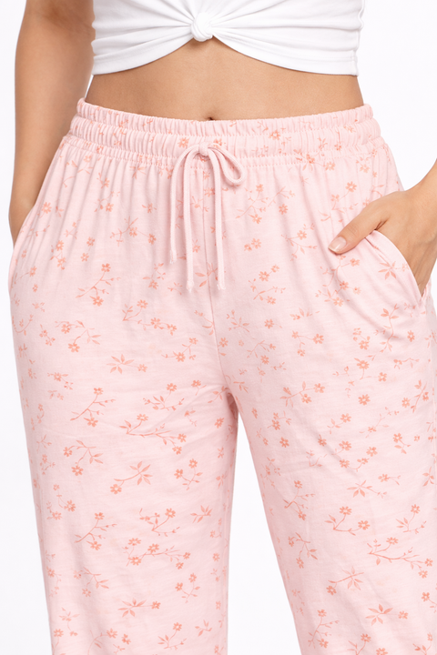 Camey Women's Printed Pyjama Pants, Floral Pattern, Sleepwear