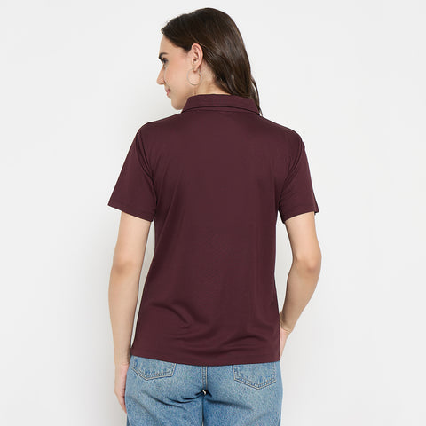 Shop Camey Women’s T-Shirts – Casual & Comfortable Fit | Women Classic Short Sleeve Polo T-Shirt, Collared Neck