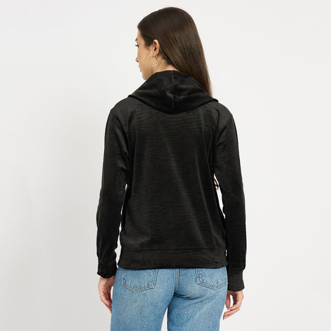 Women’s Whale Textured Zip-Up Hooded Sweatshirt