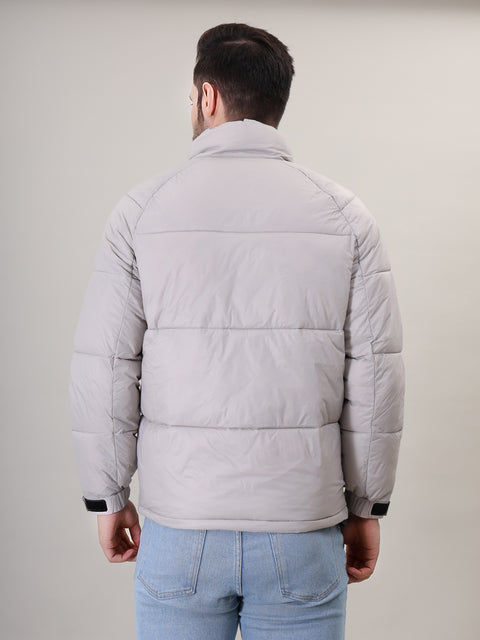 Men's Stand Collar Puffer Jacket for winter
