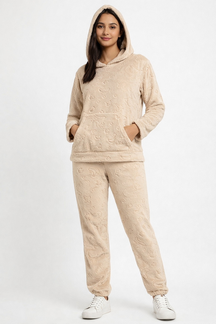 Camey Comfortable Women Winter Night Suit Set with Pocket