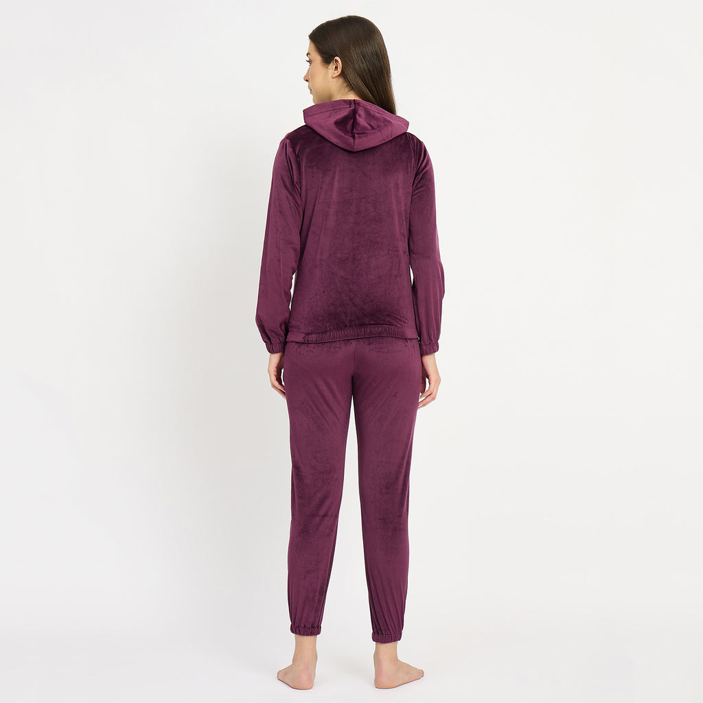 Women’s Full Sleeve Hooded Nightsuit Set