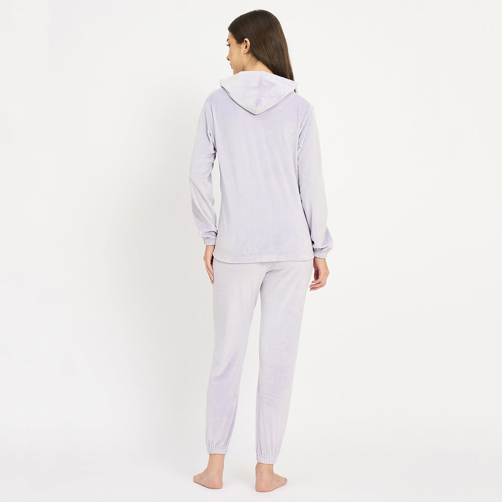 Women’s Full Sleeve Hooded Nightsuit Set