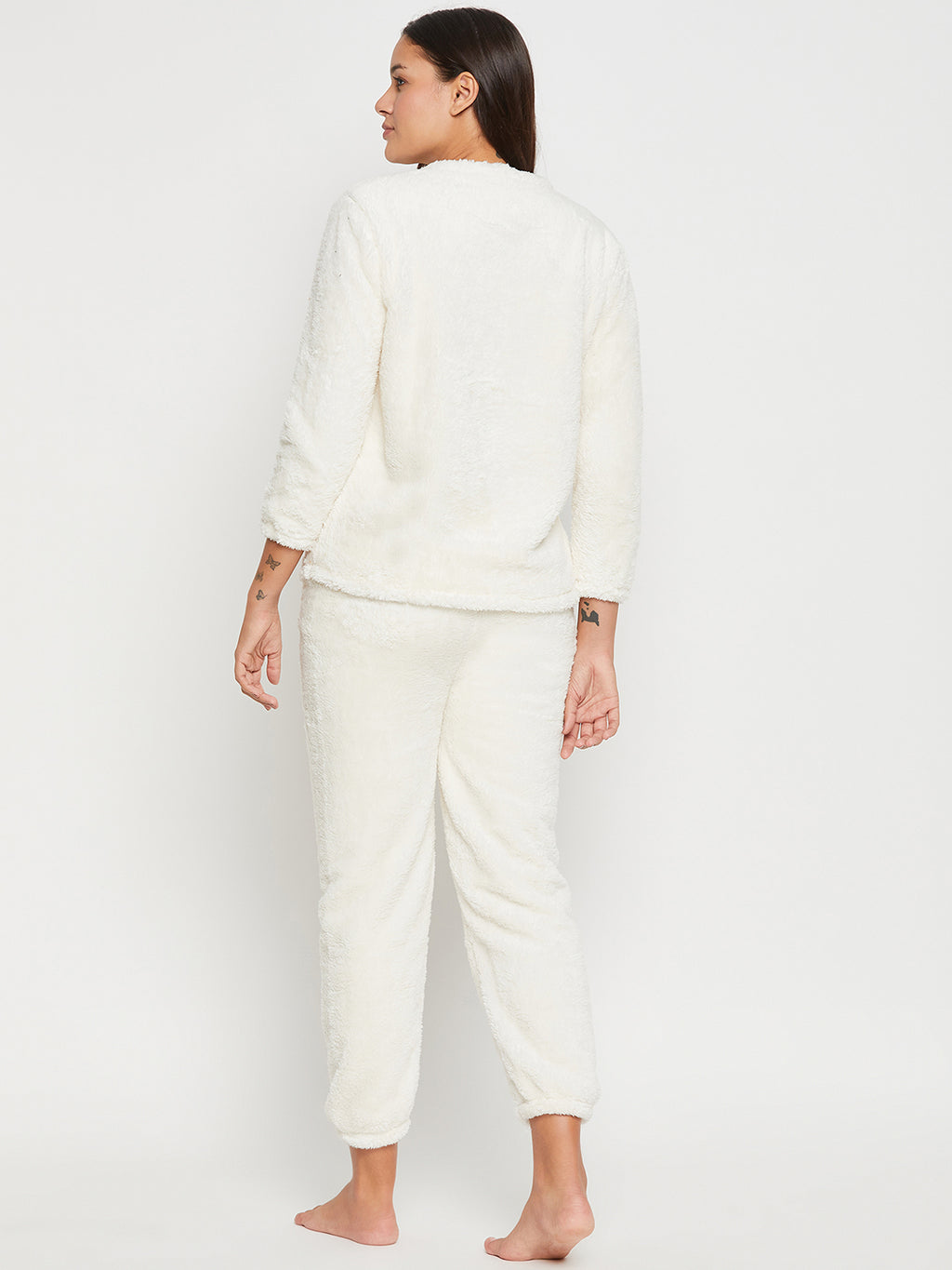 Women Printed Winter Full Sleeve Top and Pajama Pants