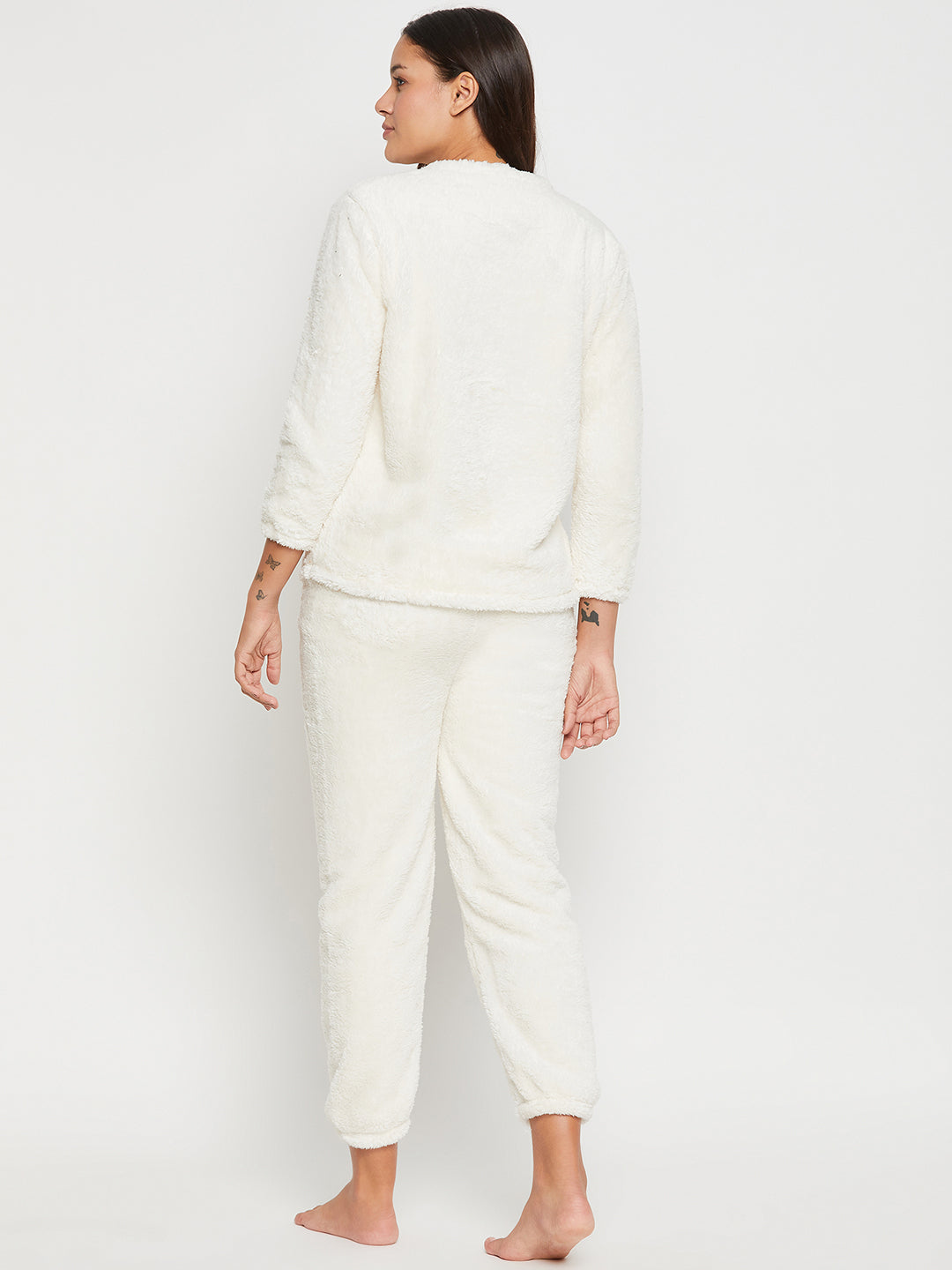 Women Printed Winter Full Sleeve Top and Pajama Pants
