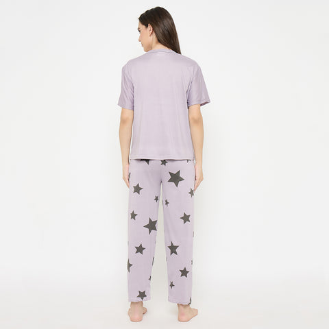 Purchase Camey Night Suit for Women – Cotton & Cozy Nightwear | Women's Printed Pyjama Set, Short Sleeve T-Shirt and Trousers, women nightsuit, Loungewear Set