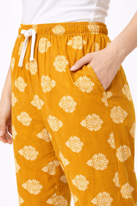 Camey Women's Printed Pyjama Pants, Floral Pattern, Sleepwear