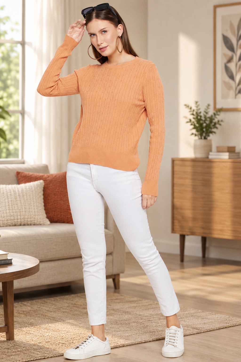 Women Woolen winter full sleeve Round Neck top|Sweater
