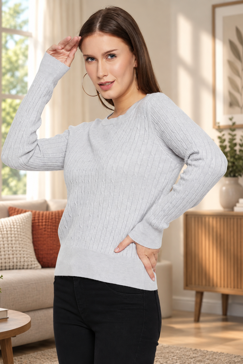 Women Woolen winter full sleeve Round Neck top | Sweater