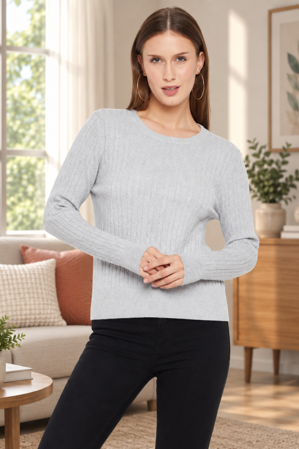 Women Woolen winter full sleeve Round Neck top | Sweater