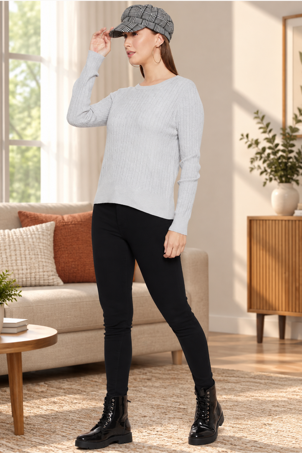 Women Woolen winter full sleeve Round Neck top | Sweater
