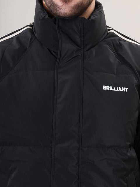 Men's Stand Collar Puffer Jacket for winter