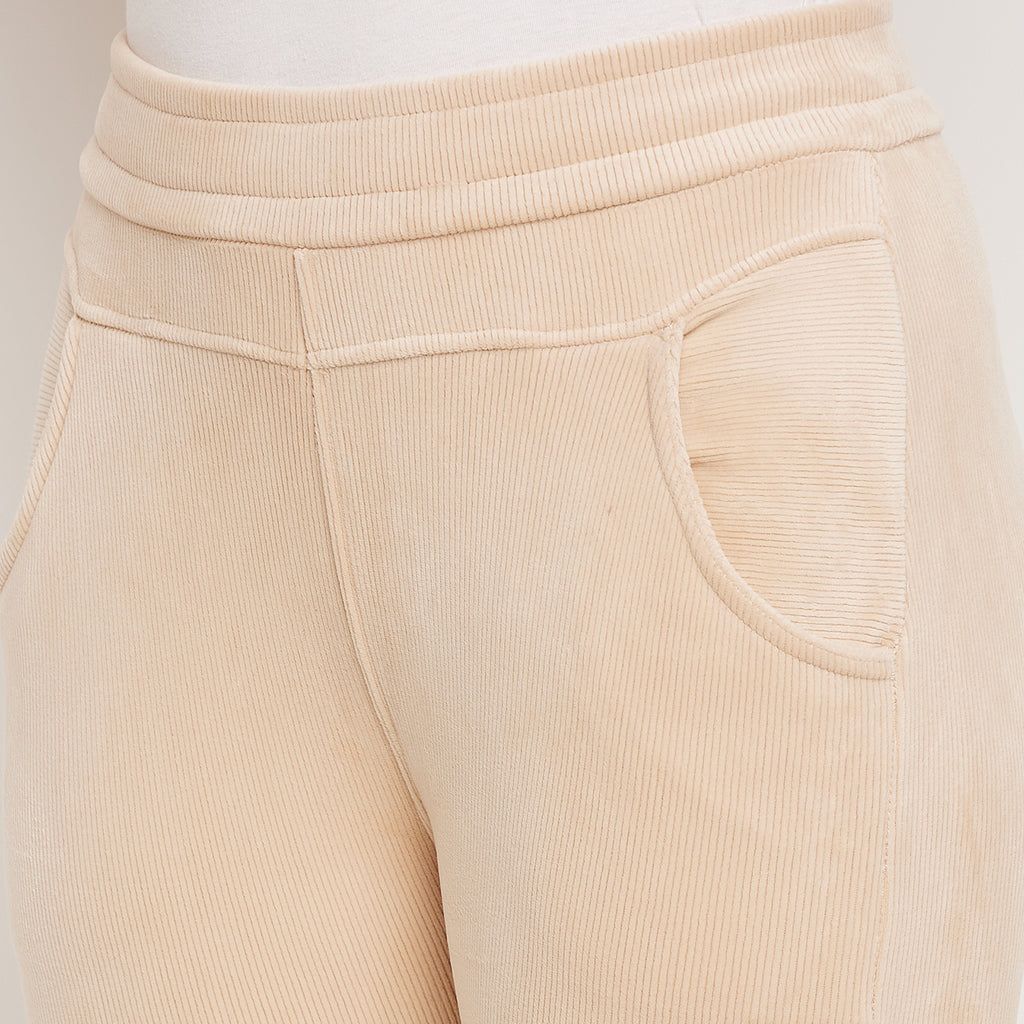 Women's Winter Soft & Warm Corduroy trouser|Pajayma with 2 side pockets