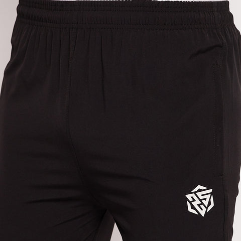 Men Striped Running Track Pants with Zipper Pocket