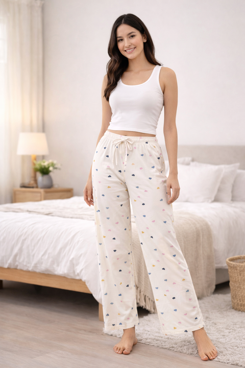 Camey Women's Printed Pyjama Pants, Floral Pattern, Sleepwear