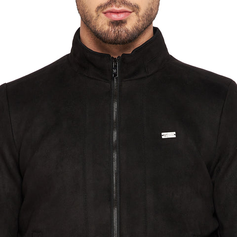 Men's Regular Fit Bomber Jacket For Winter Wear