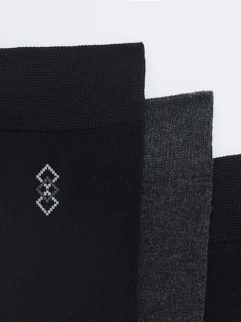 Camey Men’s Crew Socks – Ideal for Office & Casual Wear | Mens Cotton Crew Socks Pack of 3