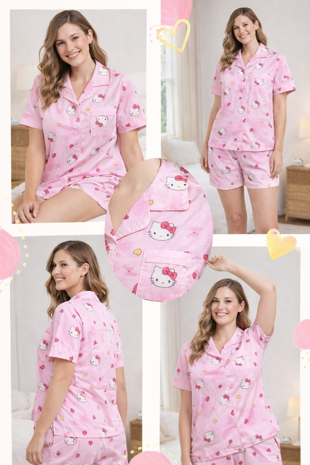 Camey Women’s Shorts Nightwear Set | Printed T-Shirt & Shorts | Soft Summer Sleepwear for Ladies & Girls