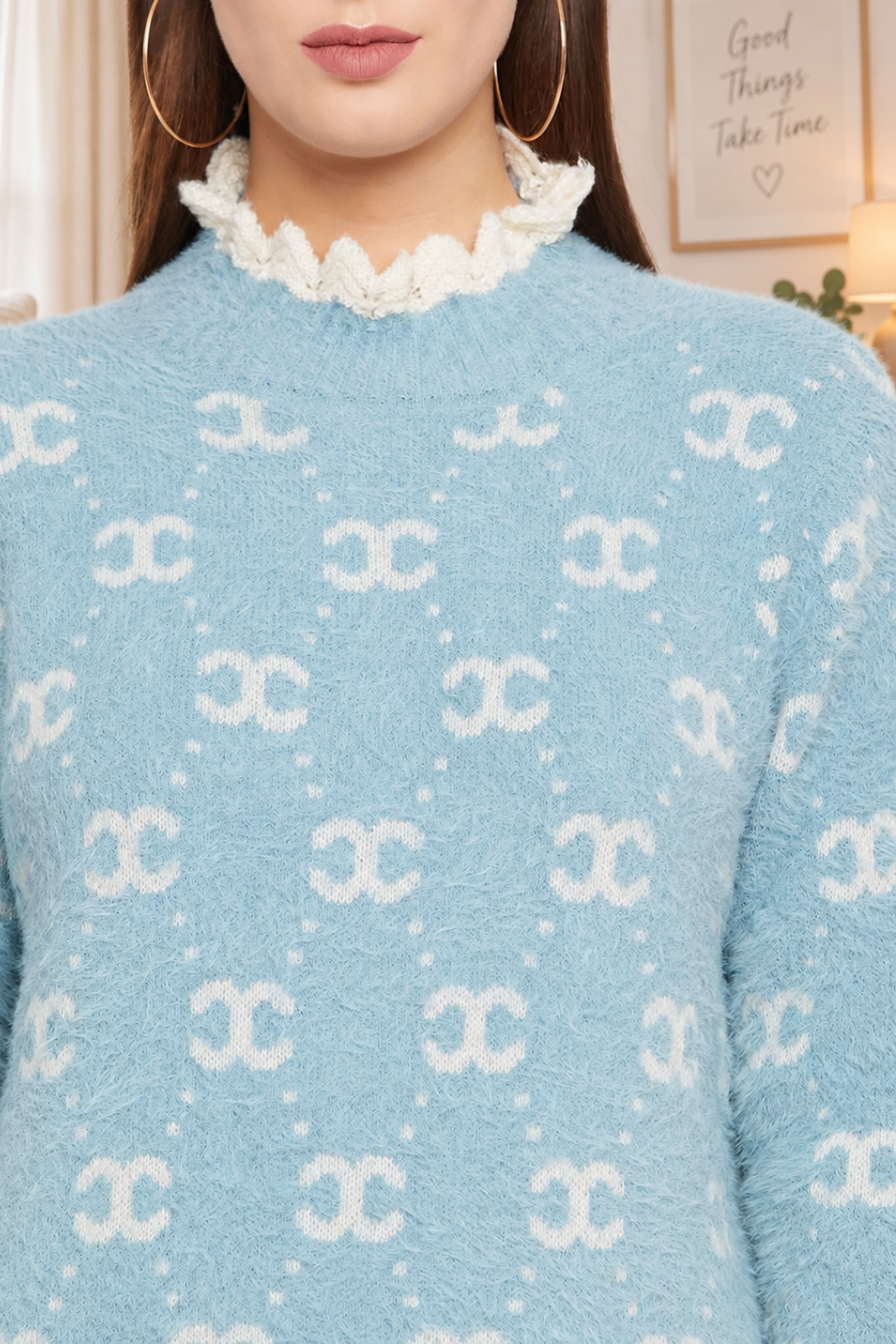 Women Woolen winter full sleeve high Neck top|Sweater