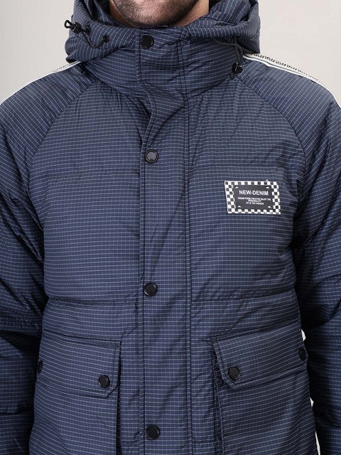 Airforce Stand Collar with hood Puffer Jacket