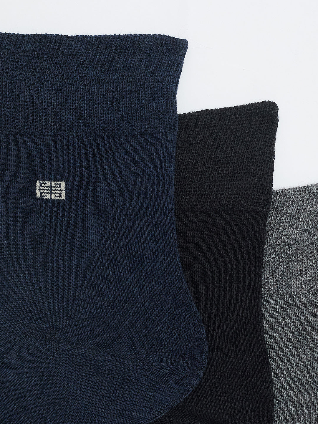 Ankle Length Cotton Socks, Pack of 3, Asst Colors