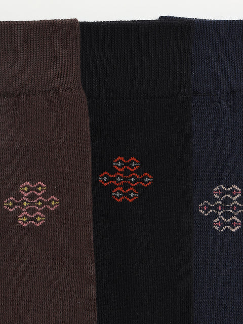 Mens Cotton Blend Calf (Full Length) Socks Pack of 3