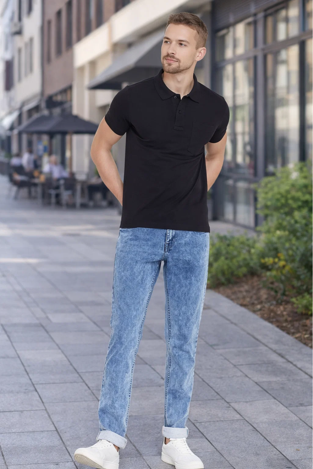 Men's Cotton Matte Polo Collar T-Shirt