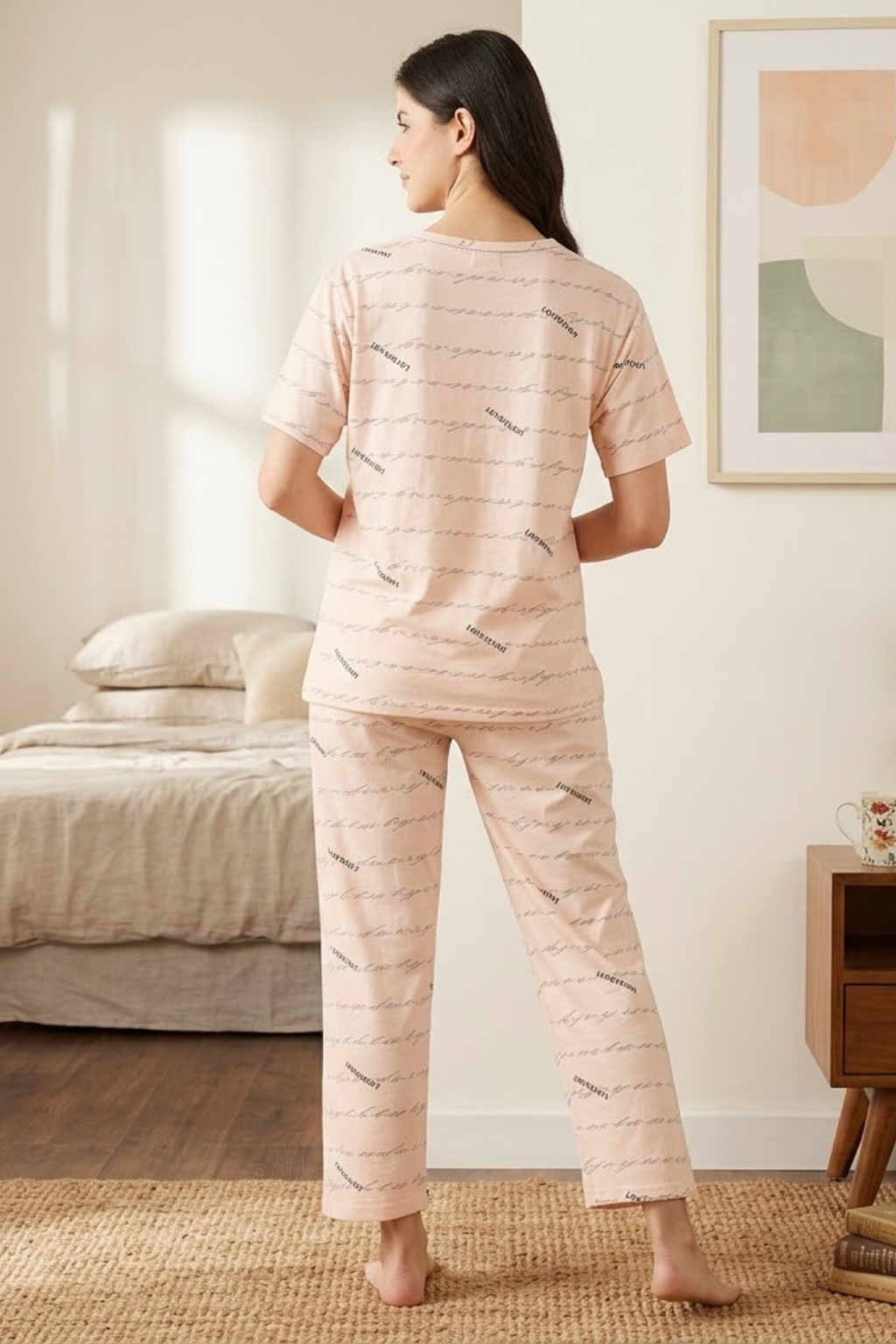 Camey Women Night Suit – Soft Cotton Night Suit for Women | Cute Panda Printed Sleepwear & Pyjama Set, Pink