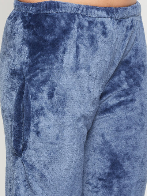 Women Printed Winter 3/4 Sleeve Top and Pajama Pants