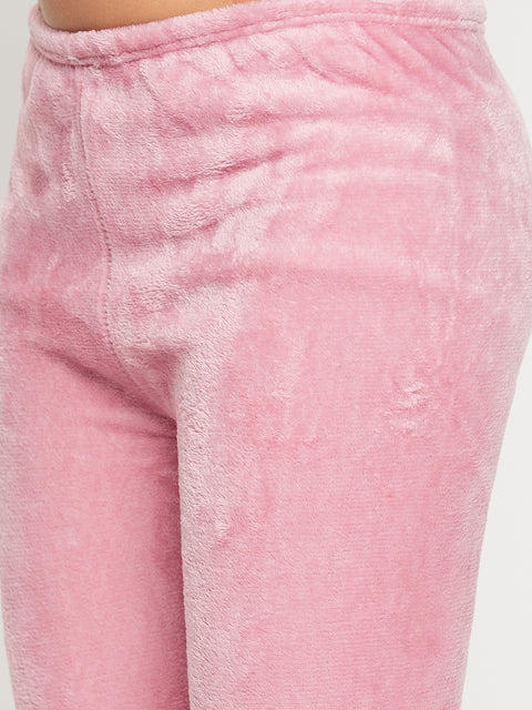 Women Printed Winter Full Sleeve Front open Top and Pajama Pants