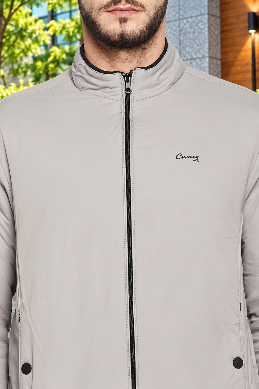 Men's Regular Fit Bomber Jacket For Winter Wear