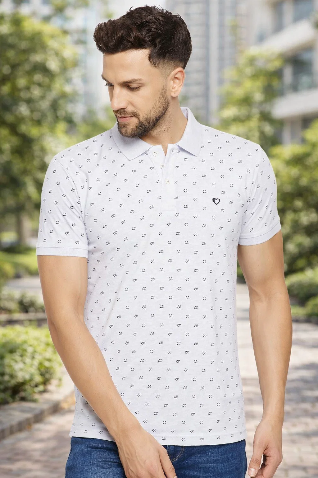 Camey Men's Summer T-Shirts – Comfortable & Fresh Cotton| Men's Printed Half Sleeves Cotton Front Button T-Shirt