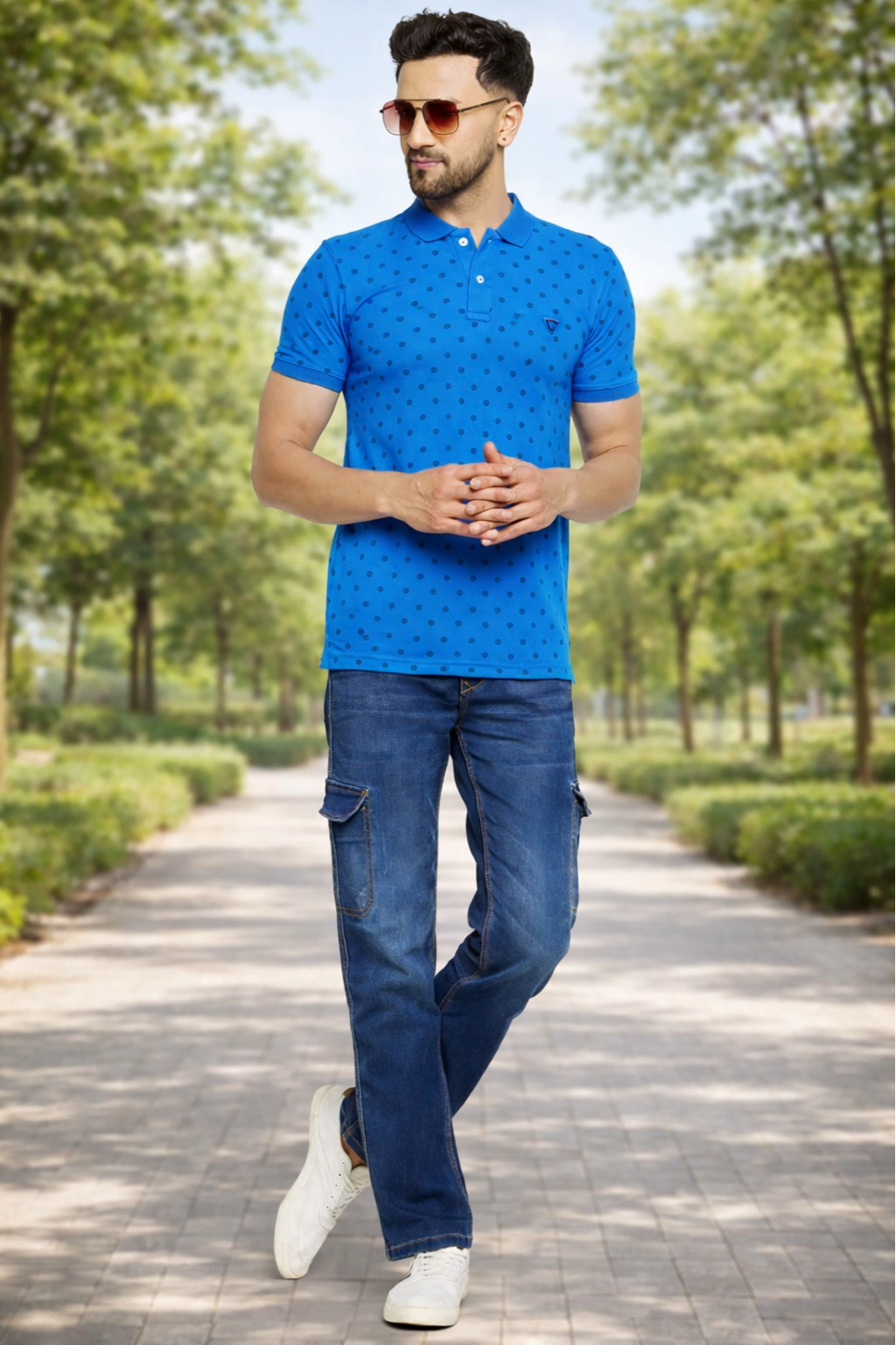 Camey Men's Half Sleeve Tees – Ideal for Everyday Use | Men's Printed Half Sleeves Cotton Front Button T-Shirt